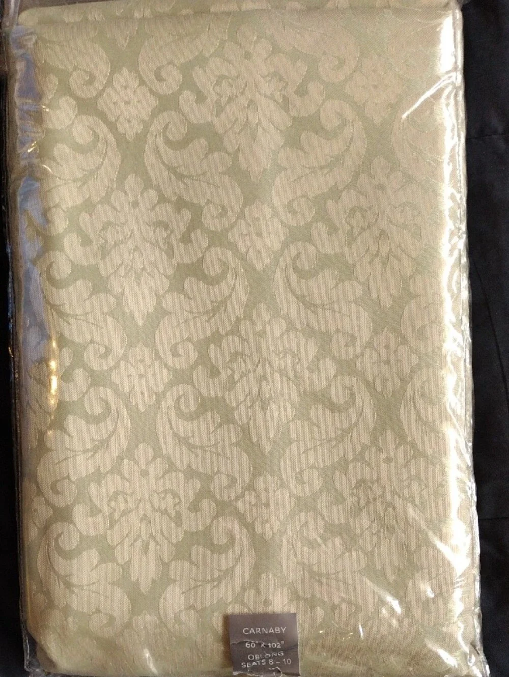 Croscill Home Carnaby Brown Jacquard Oblong Tablecloth